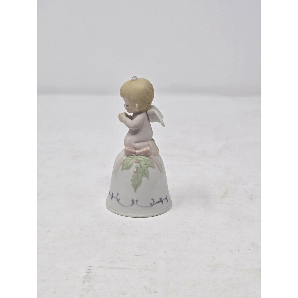 Vtg 1983 Lefton Christopher Collection Praying Girl Angel Porcelain Bell 03562
